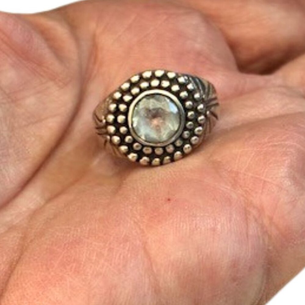 Moonstone Statement Sterling Silver Ring Gift Rea… - image 2